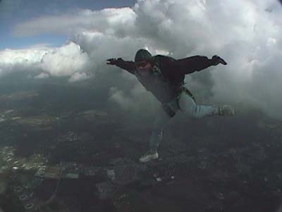 Mike attempts sit-flying